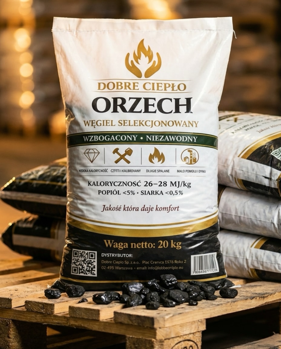 Orzech I Dobre Ciepło — worek 20 kg na Europalecie
